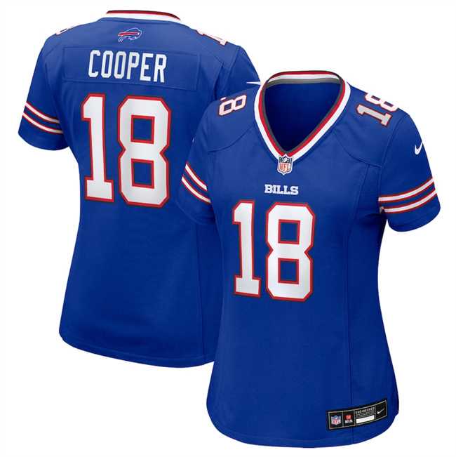 Women%27s Buffalo Bills #18 Amari Cooper Royal Stitched Football Jersey Dzhi